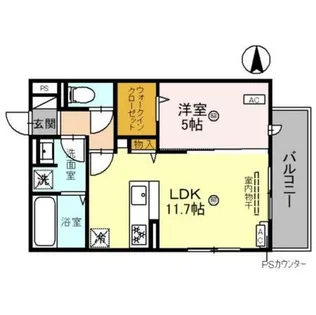 Euphoria籠池通【1階】の間取り