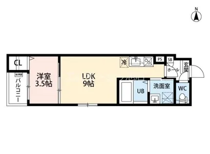 CRASTINE弥生町A棟【1階】の間取り