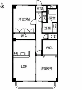 サンタウン【203号室】の間取り