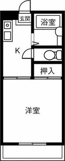 マンション若山【1A号室】の間取り