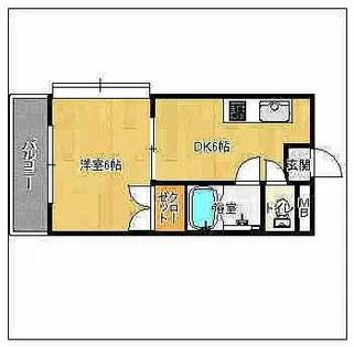 ニューコーポ鳥飼【3階】の間取り