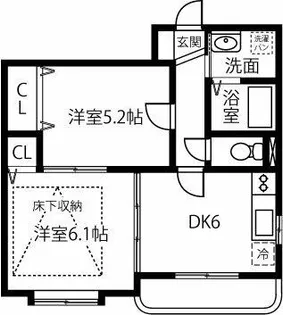 シャルマンコートB【2階】の間取り