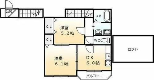 シャルマンコートB【B-201号室】の間取り