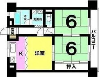 中島コーポラス【307号室】の間取り