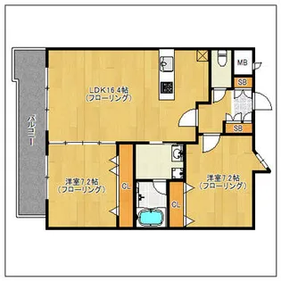 レジデンス博多【911号室】の間取り