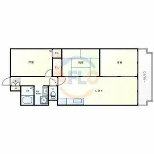 ヴィラスリースター住之江【5階】の間取り