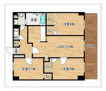 ブリューテ21【402号室】の間取り