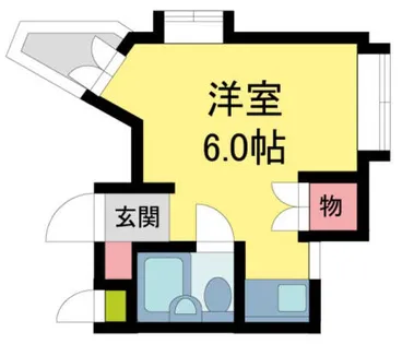 キューブ甲風園【207号室】の間取り