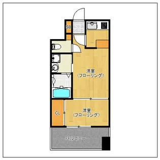 エステートモア天神【13階】の間取り