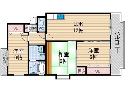 シャロームD棟【305号室】の間取り