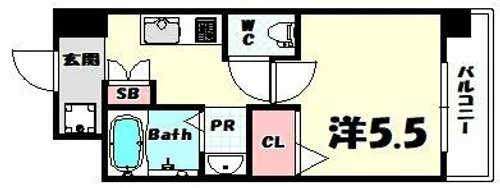 兵庫県神戸市中央区下山手通9丁目【マンション】の間取り