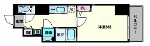 エグゼ阿倍野【8階】の間取り
