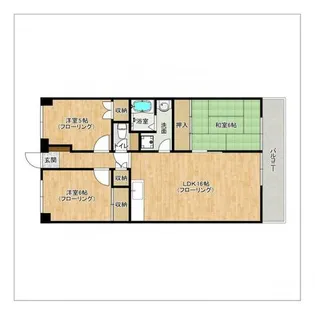 OAK VILLA 大野城レジデンス【505号室】の間取り