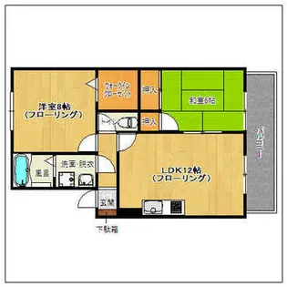 ピュアガーデン春日西【202号室】の間取り