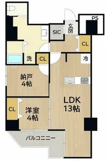 レジディア堺筋本町プレイス【201号室】の間取り