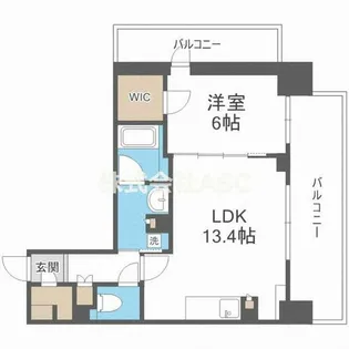 ザ・パークハビオ天満橋【203号室】の間取り