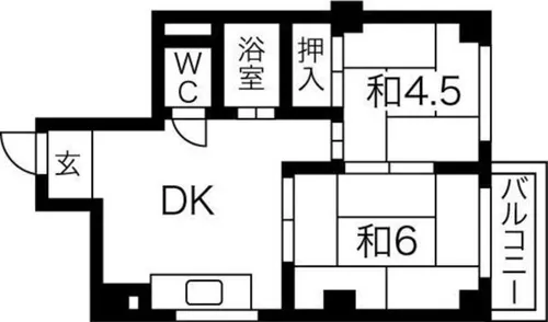 アインス今里【5階】の間取り