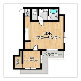 OAK HILLS 姪浜【201号室】の間取り