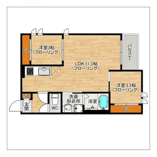REGALEST 千早テラス【3階】の間取り