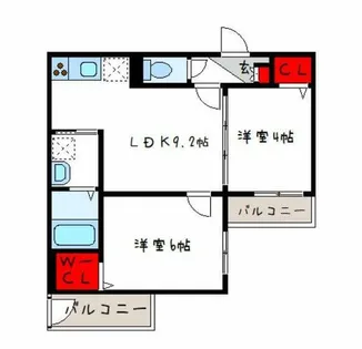 1er Camellia【2階】の間取り