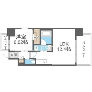 プレジオ森河内ASIAN【15階】の間取り