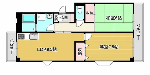 サニーコートII【3階】の間取り