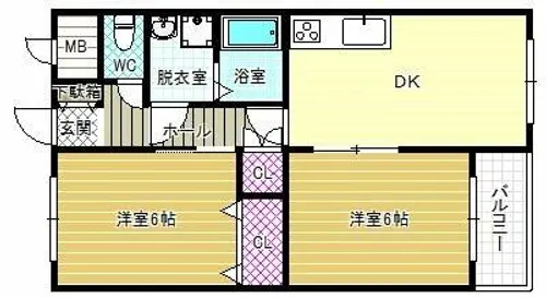 ライクホース三宅【2階】の間取り