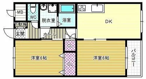 ライクホース三宅【2階】の間取り