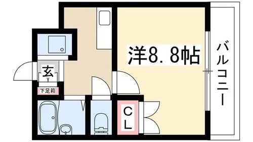 セルシオン池下【402号室】の間取り