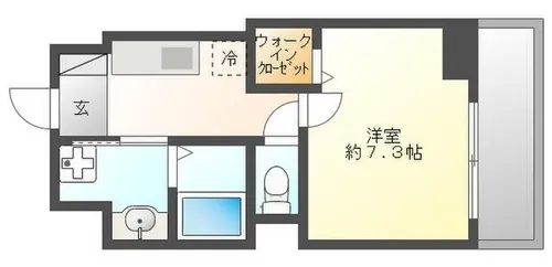 エスコート中津【6階】の間取り