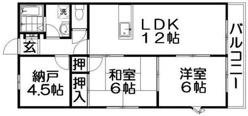 パークサイド寝屋川【2階】の間取り