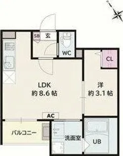JACK KOYOⅢ【3階】の間取り