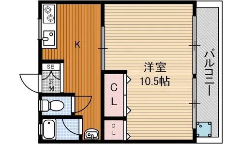 梁守マンション【103号室】の間取り