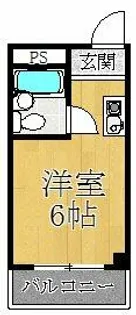 YOUハイム今里【308号室】の間取り