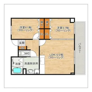 イデアーレ名島【502号室】の間取り