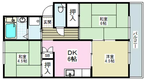 ホームマンションミシマ【203号室】の間取り