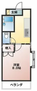 ドゥ プレジール【1階】の間取り