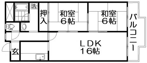 メナール香里園【2階】の間取り