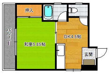 プラザ室見【402号室】の間取り