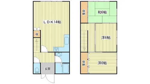 ハウス稲文Ⅱ【1階】の間取り