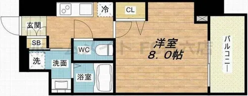 LUMINOUS天王寺舟橋【1階】の間取り
