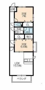 エスポワール【3-B号室】の間取り