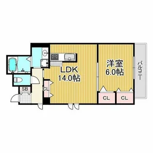 ダンデライオン門戸2【1階】の間取り