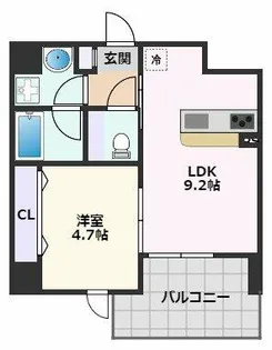 Main Street CORE【803号室】の間取り