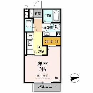 グランピエール瀬戸口【2階】の間取り