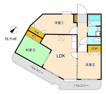 メゾンドール荒木【1階】の間取り
