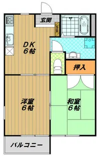 メゾン桜木B棟【2階】の間取り