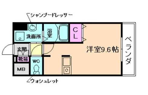 ONLY ONE小花Ⅱ【8階】の間取り