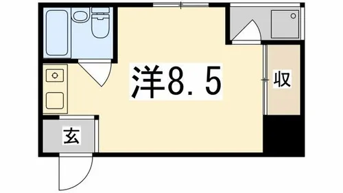 BWビル17【801号室】の間取り