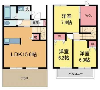 すみれテラスD棟【112号室】の間取り